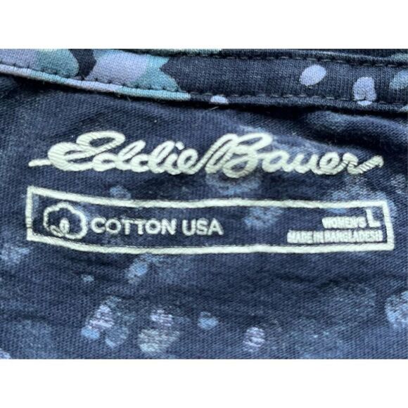 Eddie Bauer Blue Short Sleeve Top  Size L   GUC - Picture 3 of 4